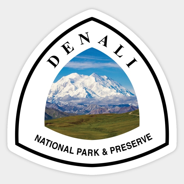 Denali National Park & Preserve trail marker Sticker by nylebuss